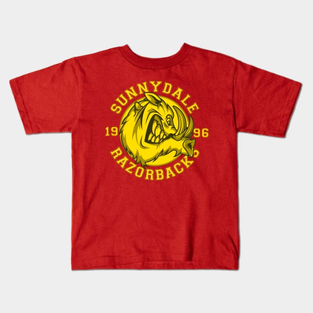 Sunnydale Razorbacks Kids T-Shirt by MitchLudwig